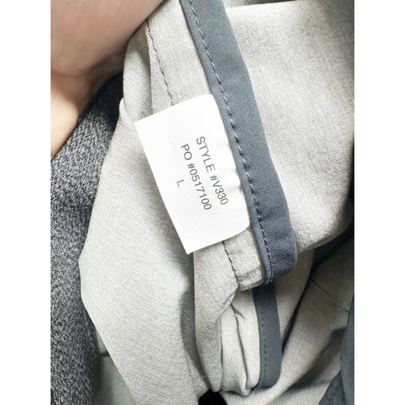 Vuori Banks Short Eucalyptus Linen Texture Gray Classic Fit Athletic Large - Picture 6 of 6